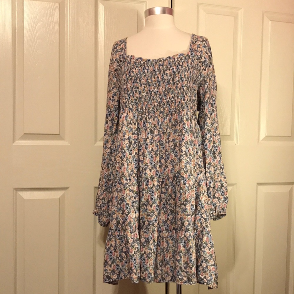 WILD FABLE Gray Floral Dress NWOT Size XL